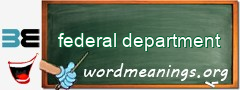 WordMeaning blackboard for federal department